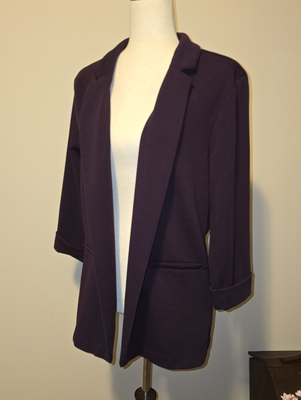 Maurices Open-Front Blazer in Plum Sz XL